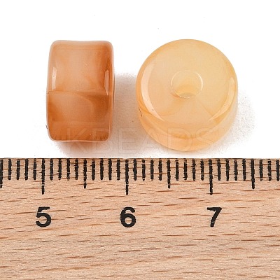 Two-Color Opaque Acrylic Imitation Gemstone Beads AC-CBA3EFE-02F-1