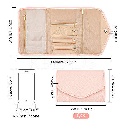 Polyester Envolope Travel Folding Clutch Bag ABAG-WH0035-030C-1
