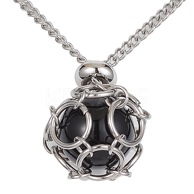 Tarnish Resistant 304 Stainless Steel Macrame Pouch Empty Stone Holder for Pendant Necklaces Making NJEW-JN04416-1