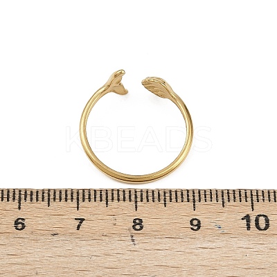 304 Stainless Steel Open Cuff Rings for Women RJEW-A089-01B-G-1