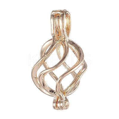 Brass Locket Pendants KK-K163-48-NR-1