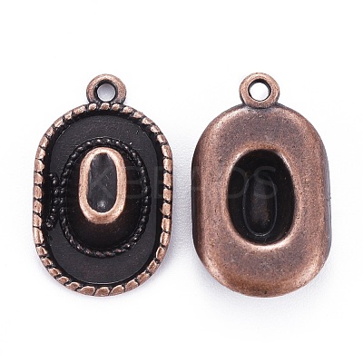 Tibetan Style Alloy Pendants TIBEP-4422-R-NR-1