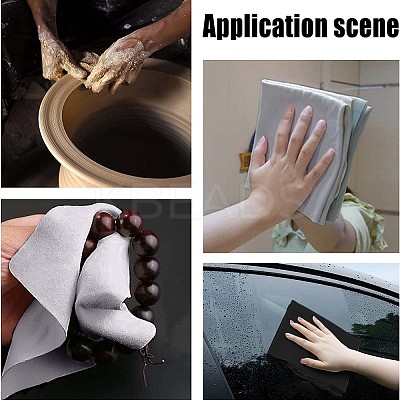 8 Sheets 2 Colors Square Velvet Glasses Cleaning Cloth AJEW-GF0007-14-1