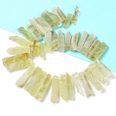 Natural Lemon Quartz(Heated) Beads Strands G-L551B-18-1
