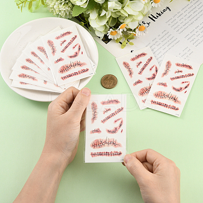 27Pcs Removable Scar Temporary Tattoos DIY-SP0005-66A-1