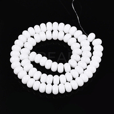 Opaque Solid Color Glass Beads Strands GLAA-ZX008-8mm-18G-1