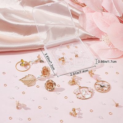 10Pcs 5 Style Brass Stud Earring Findings KK-CN0001-88-1