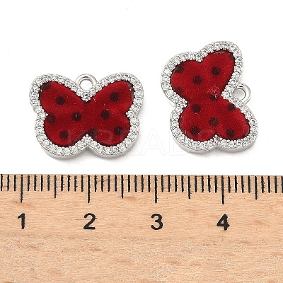 Brass Micro Pave Cubic Zirconia Pendants KK-C158-03D-P-1