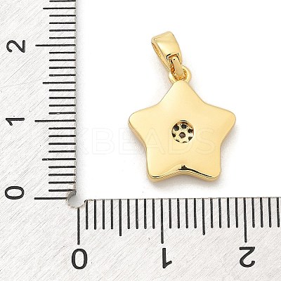Brass Micro Pave Cubic Zirconia Pendents KK-M303-01G-10-1