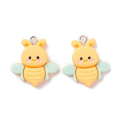Opaque Resin Pendants RESI-F030-15-1