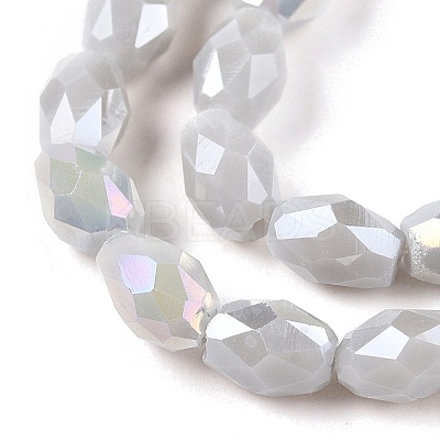 Opaque Solid Color Electroplate Glass Beads Strands LS-EGLA-N013-P4mm-B05-1