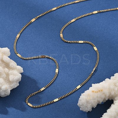 2MM 304 Stainless Steel Curb Chain Necklaces NJEW-T016-13G-1