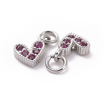 Brass Micro Pave Cubic Zirconia Charms RB-I078-66-M-NR-1