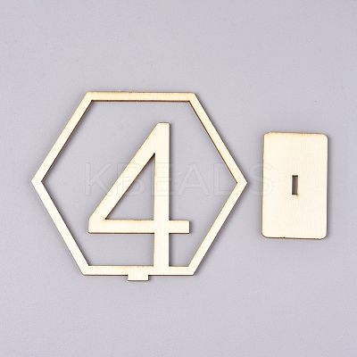 Wood Table Numbers Cards AJEW-WH0021-29A-1