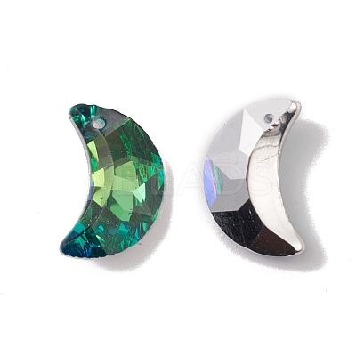 Electroplate Transparent Glass Pendants GLAA-A008-10B-1
