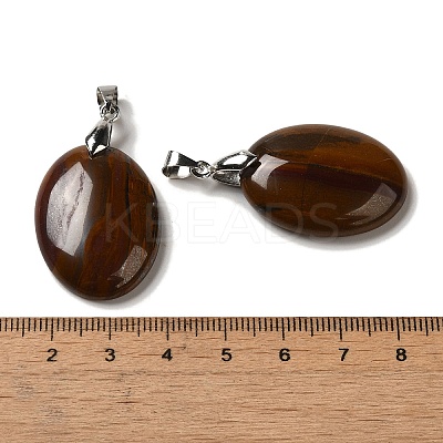 Natural Tiger Iron Pendants G-Z055-03P-21-1