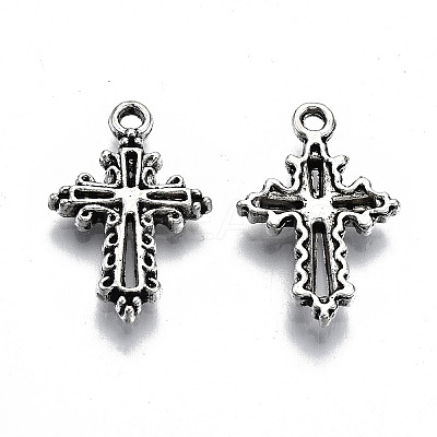Tibetan Style Alloy Pendants X-TIBEP-N009-052AS-RS-1