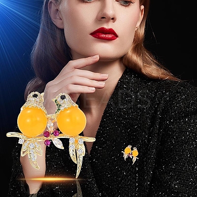 Magpie Alloy Rhinestone Brooches for Backpack Clothes LS-PW-WG4E8D5-01-1
