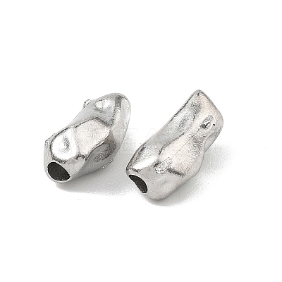 Hammered 304 Stainless Steel Beads STAS-B127-01P-11-1