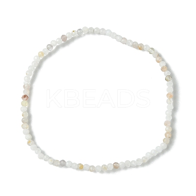2mm Natural Pink Opal Faceted Round Beaded Stretch Bracelets for Women BJEW-JB10843-01-1