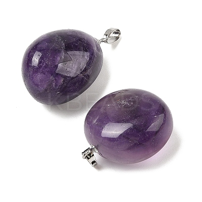 Natural Amethyst Pendants G-A249-04A-02P-1