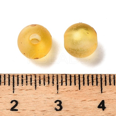 Frosted Transparent Acrylic Beads OACR-F013-13I-1