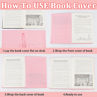 Elastic Fabric Book Covers AJEW-CP0008-68A-1