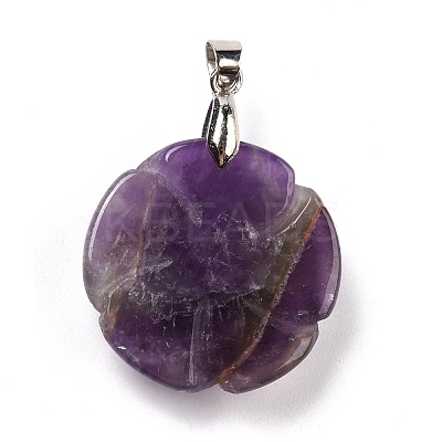 Natural Amethyst Pendants G-I319-02P-02-1
