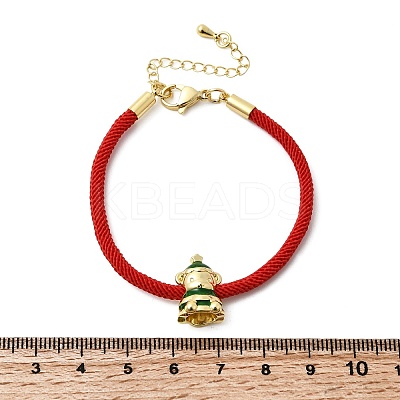 Christmas Nylon Cord Bracelets BJEW-L715-02G-02-1