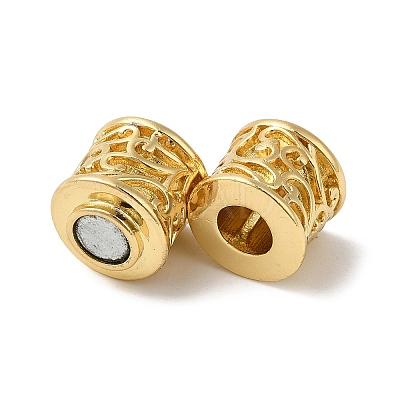 Brass Tube Magnetic Clasps KK-Z033-28G-1