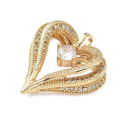 Brass Micro Pave Cubic Zirconia Pendants KK-F930-25A-G01-1