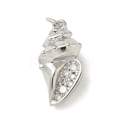 Brass Micro Pave Clear Cubic Zirconia Pendants LS-KK-U046-02P-06-1
