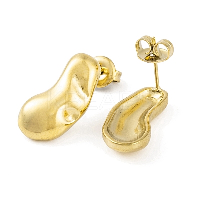 Ion Plating(IP) 304 Stainless Steel Stud Earrings for Women EJEW-A049-09G-1