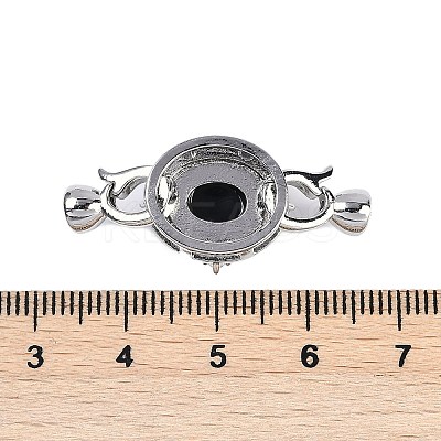 Brass Micro Pave Clear Cubic Zirconia Fold Over Clasps KK-U043-55P-1