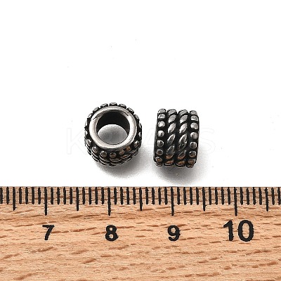 304 Stainless Steel European Tube Beads STAS-D382-15AS-1