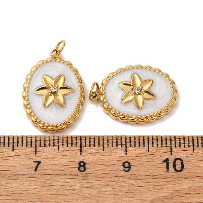 304 Stainless Steel Enamel Pendants STAS-U061-50G-1