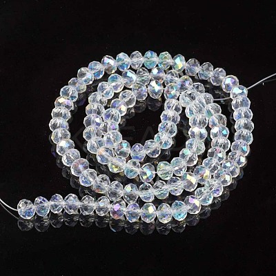 Electroplate Glass Beads Strands EGLA-A034-T6mm-L19-1