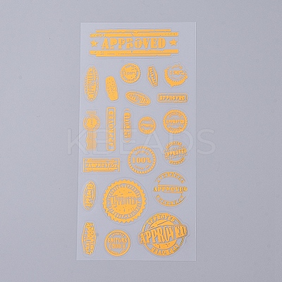 Waterproof Self Adhesive Hot Stamping Stickers Sets LS-DIY-L030-07E-1