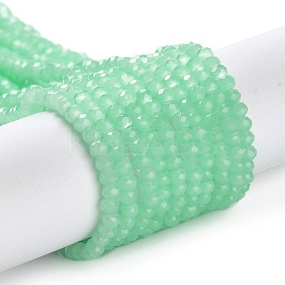 Baking Paint Imitation Jade Glass Bead Strands LS-DGLA-A034-J4MM-A22-1