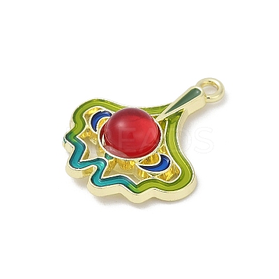 Alloy Enamel Pendants PALLOY-R151-34G-01-1