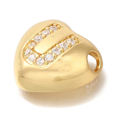 Rack Plating Brass Micro Pave Cubic Zirconia Pendants KK-I722-04G-U-1