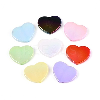 UV Plating Opaque Acrylic Beads OACR-T028-40-1