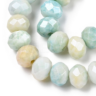 Ombre Effect Dyed Glass Beads Strands GLAA-C023-02-B02-1