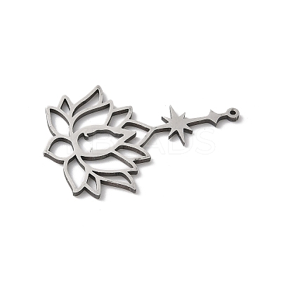201 Stainless Steel Filigree Pendants LS-STAS-K298-04P-1
