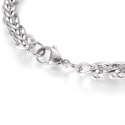 Tarnish Resistant 304 Stainless Steel Rope Chain Bracelets BJEW-G622-01P-1