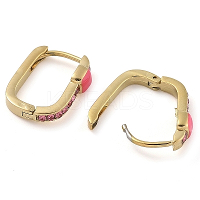 Ion Plating(IP) 304 Stainless Steel Hoop Earrings EJEW-B109-01G-01-1