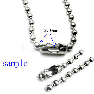 Tarnish Resistant Stainless Steel Ball Chain Connectors STAS-L018G-P-1