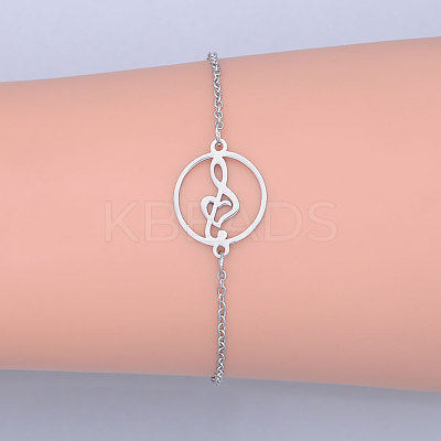 Tarnish Resistant 201 Stainless Steel Link Bracelets BJEW-T011-JN503-1-1
