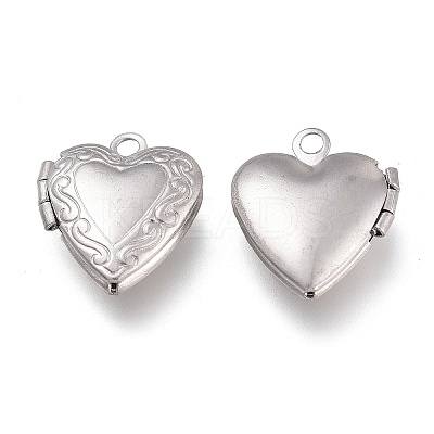 Non-Tarnish 316 Stainless Steel Locket Pendants X-STAS-Z010-03B-1