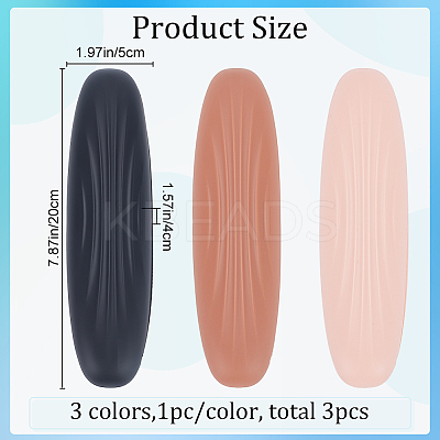 3Pcs 3 Colors Silicone Travel Makeup Brush Storage Bag DIY-CP0008-52-1